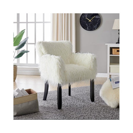 Heavy Shag Faux Sheepskin Tub Chair