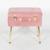 Pink Suitcase Stool With Legs