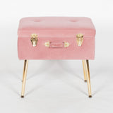 Pink Suitcase Stool With Legs
