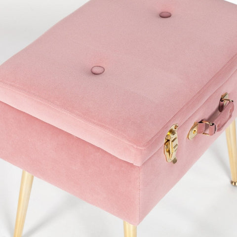 Pink Suitcase Stool With Legs