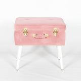 Pink Suitcase Stool With Legs