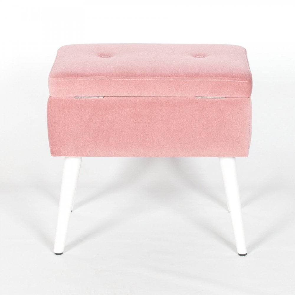 Pink Suitcase Stool With Legs