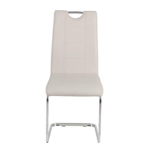 Rimini Dining Chairs Dark Grey PU Seat