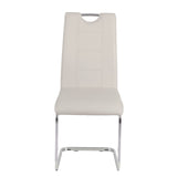 Rimini Dining Chairs Dark Grey PU Seat