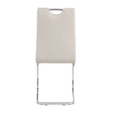 Rimini Dining Chairs Dark Grey PU Seat