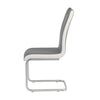 Rimini Dining Chairs Dark Grey PU Seat