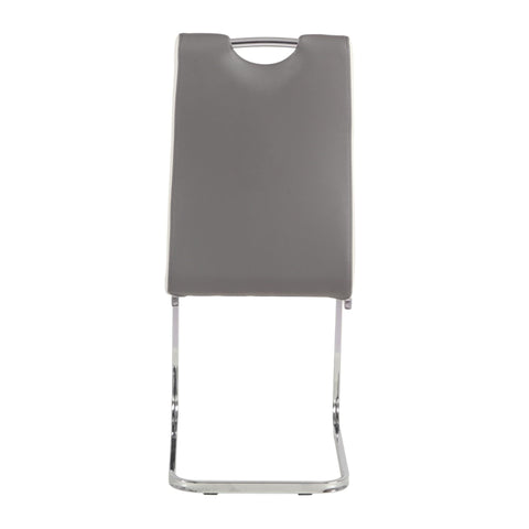 Rimini Dining Chairs Dark Grey PU Seat