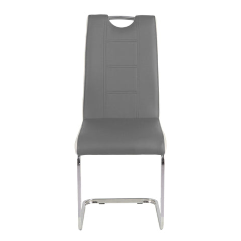 Rimini Dining Chairs Dark Grey PU Seat