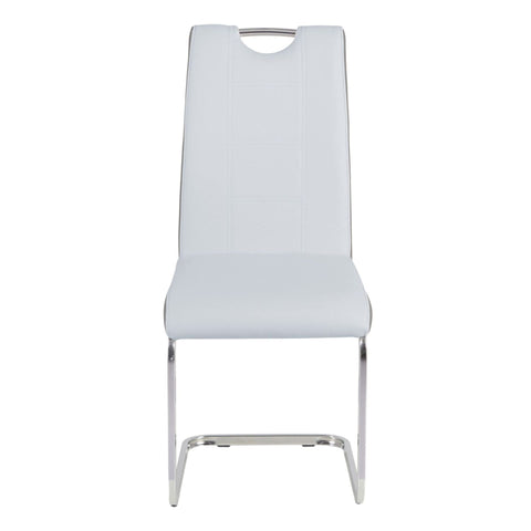 Rimini Dining Chairs Dark Grey PU Seat