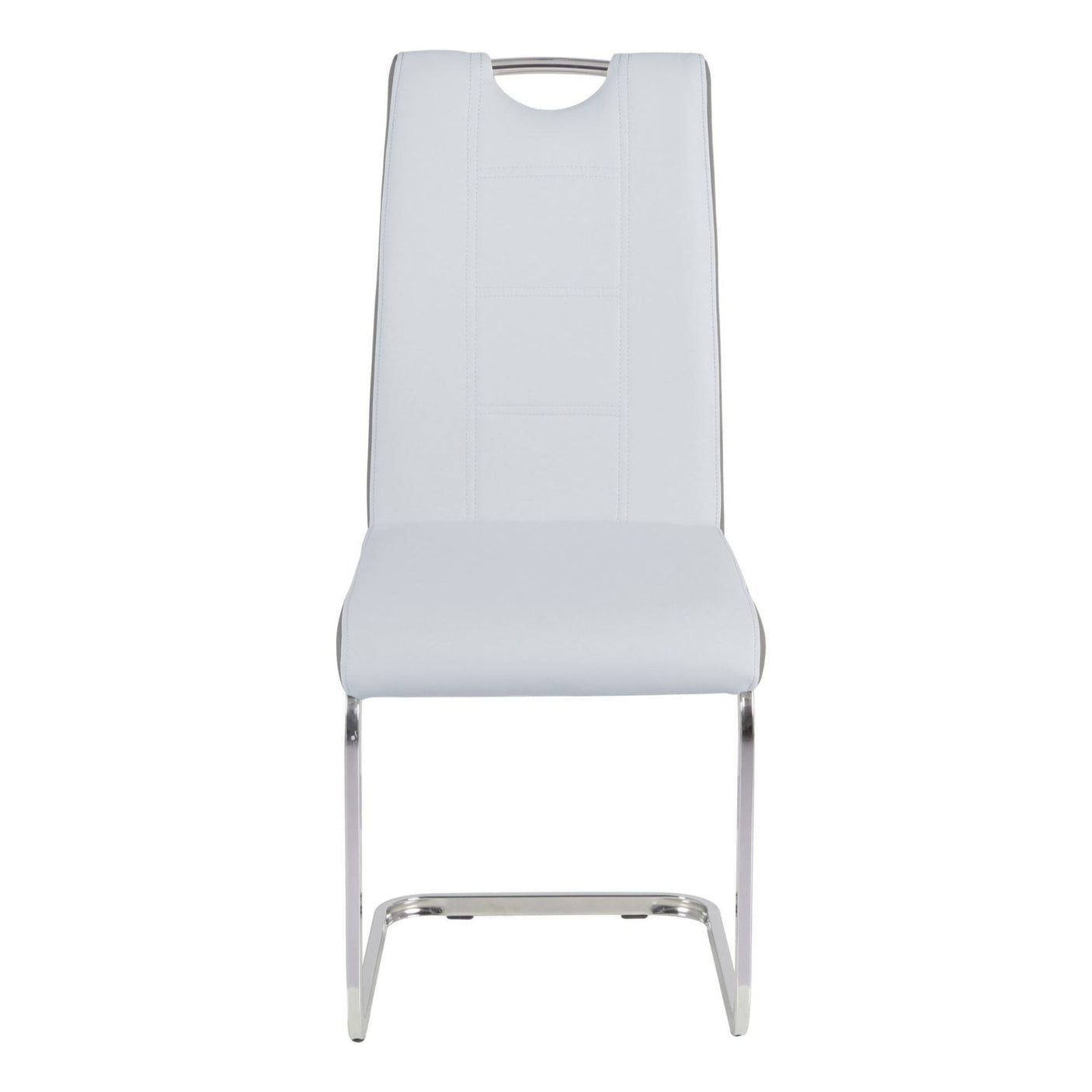 Rimini Dining Chairs Dark Grey PU Seat