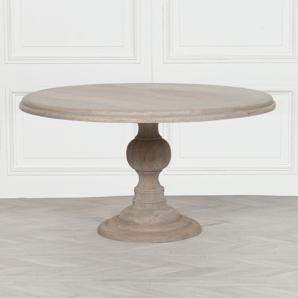 Rustic Wooden Round Dining Table