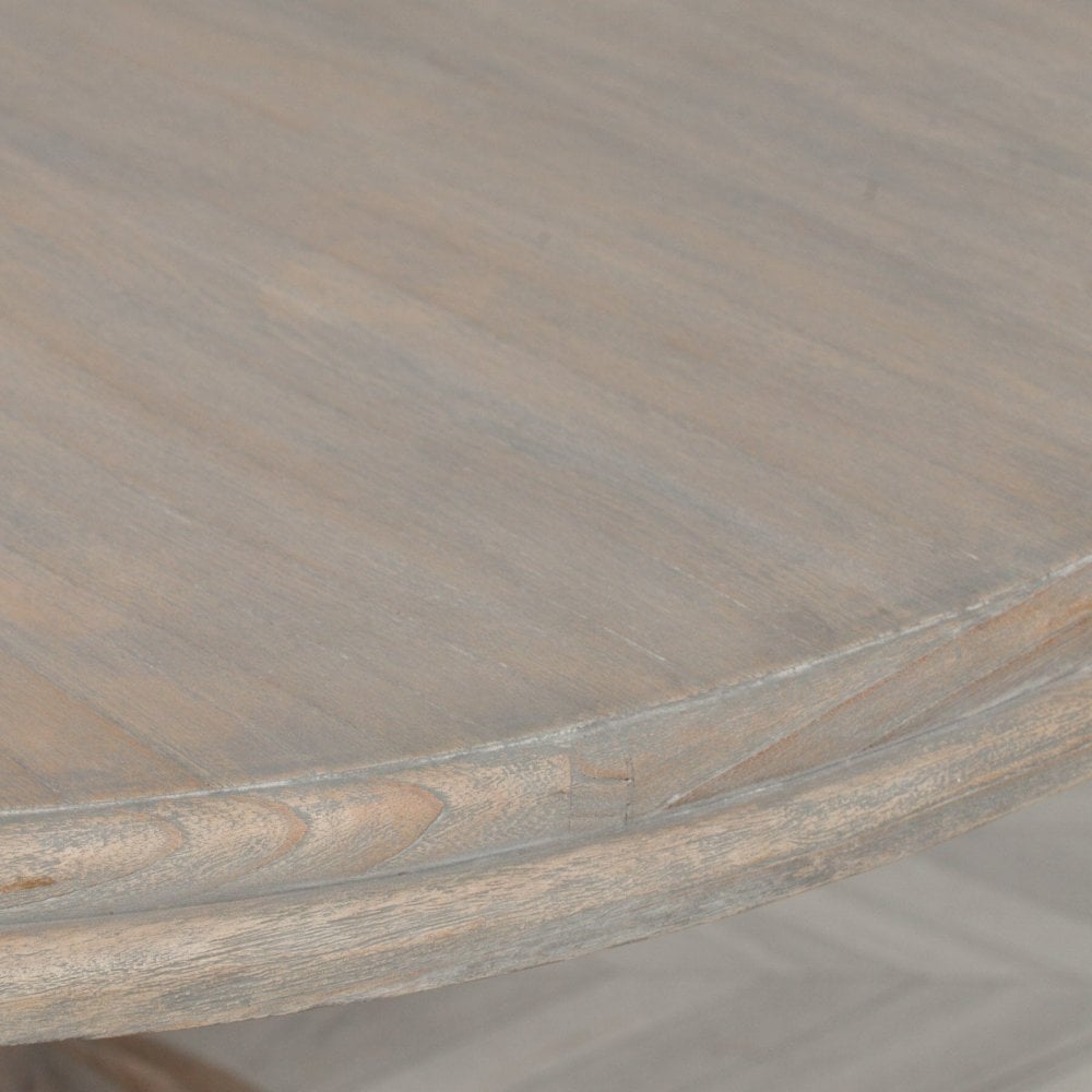 Rustic Wooden Round Dining Table