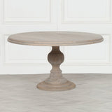 Rustic Wooden Round Dining Table