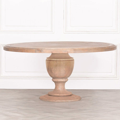 Rustic Wooden Round Dining Table