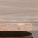 Rustic Wooden Round Dining Table