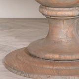 Rustic Wooden Round Dining Table