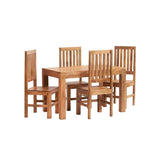 Toko Light Mango Dining Set With Wooden Chairs