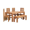 Toko Light Mango Dining Set With Wooden Chairs