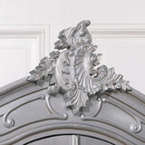 French Style Carved Double Full Mirrored Armoire