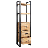 Cosmo Industrial Slim Open Bookcase