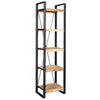 Cosmo Industrial Slim Open Bookcase