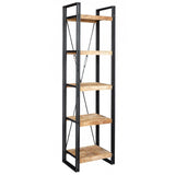 Cosmo Industrial Slim Open Bookcase