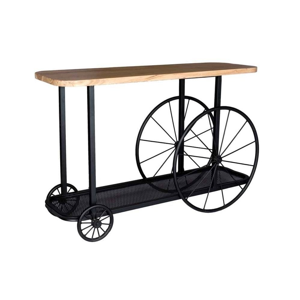 Craft Wheel Console Table