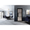 Black Tribeca Glazed 3L Reeded Door