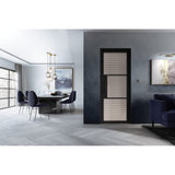 Black Tribeca Glazed 3L Reeded Door