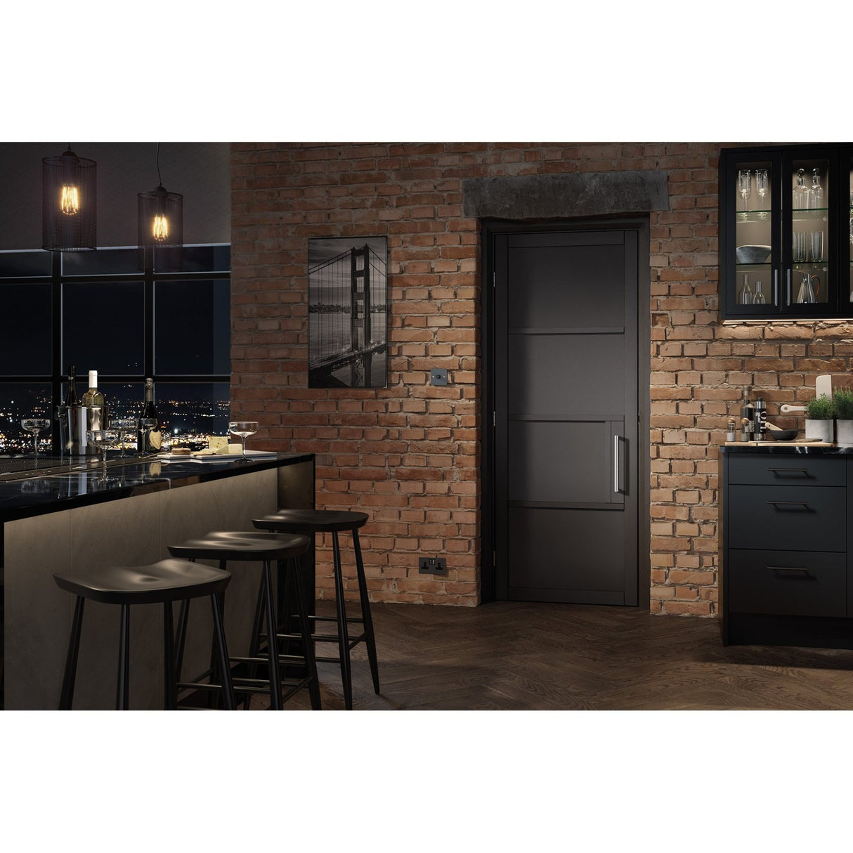 Black Chelsea 4P Door