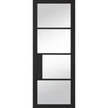 Black Chelsea Glazed 4L Clear Door