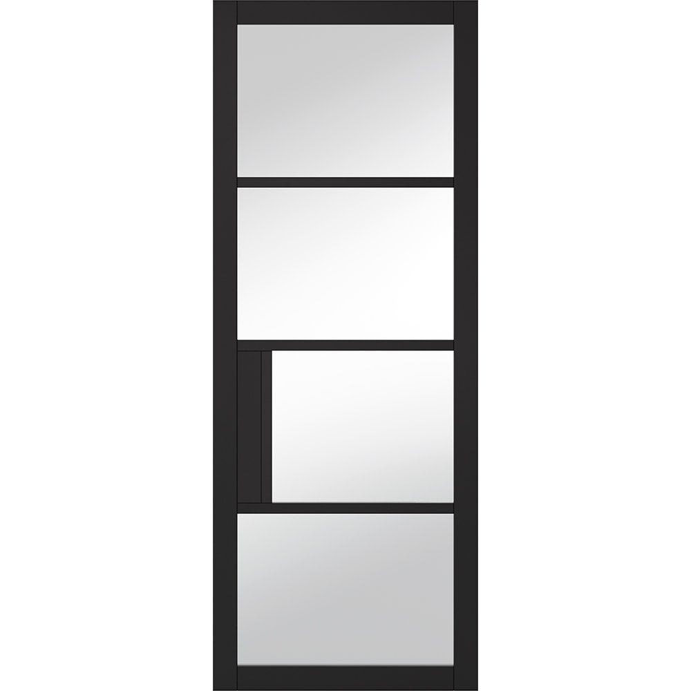 Black Chelsea Glazed 4L Clear Door