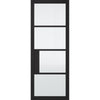 Black Chelsea Glazed 4L Reeded Door