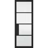 Black Chelsea Glazed 4L Reeded Door