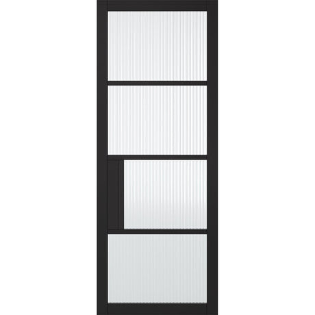 Black Chelsea Glazed 4L Reeded Door