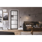Black Soho Glazed 4L Door