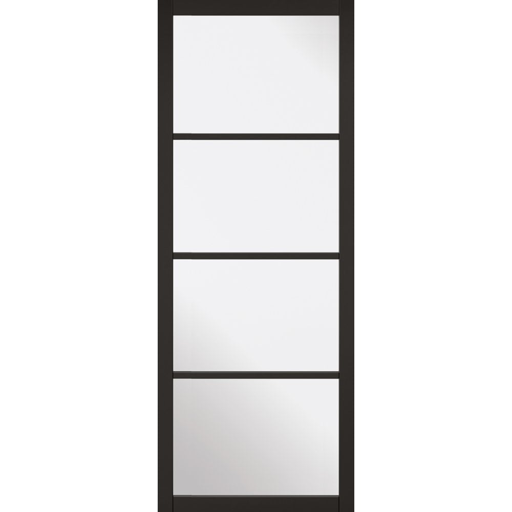 Black Soho Glazed 4L Door
