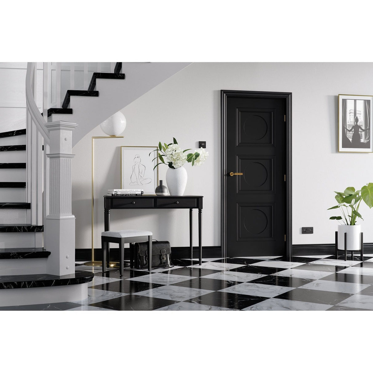 Black Antwerp 3P Door