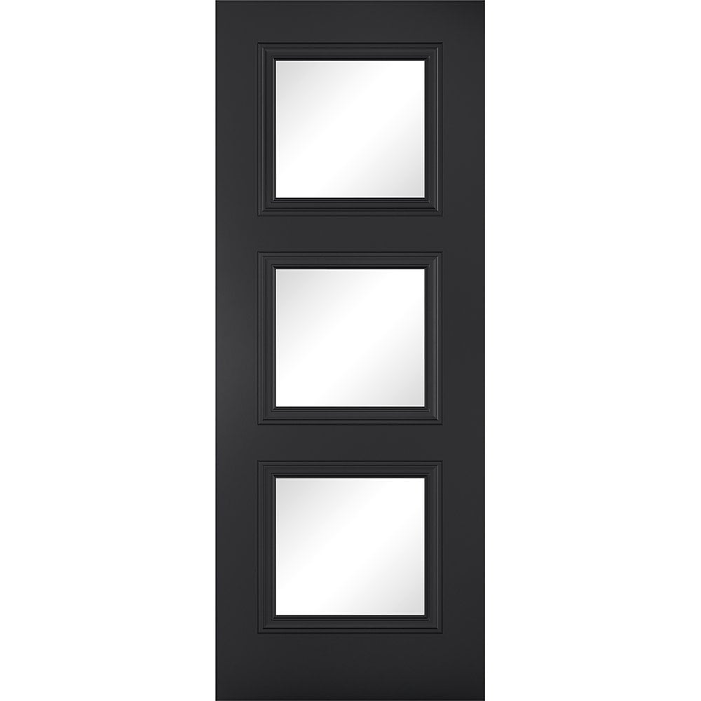 Black Antwerp Glazed 3L Door