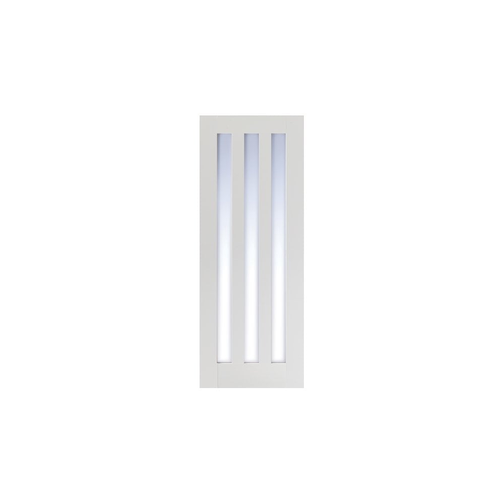 White Utah Glazed 3L Clear Door