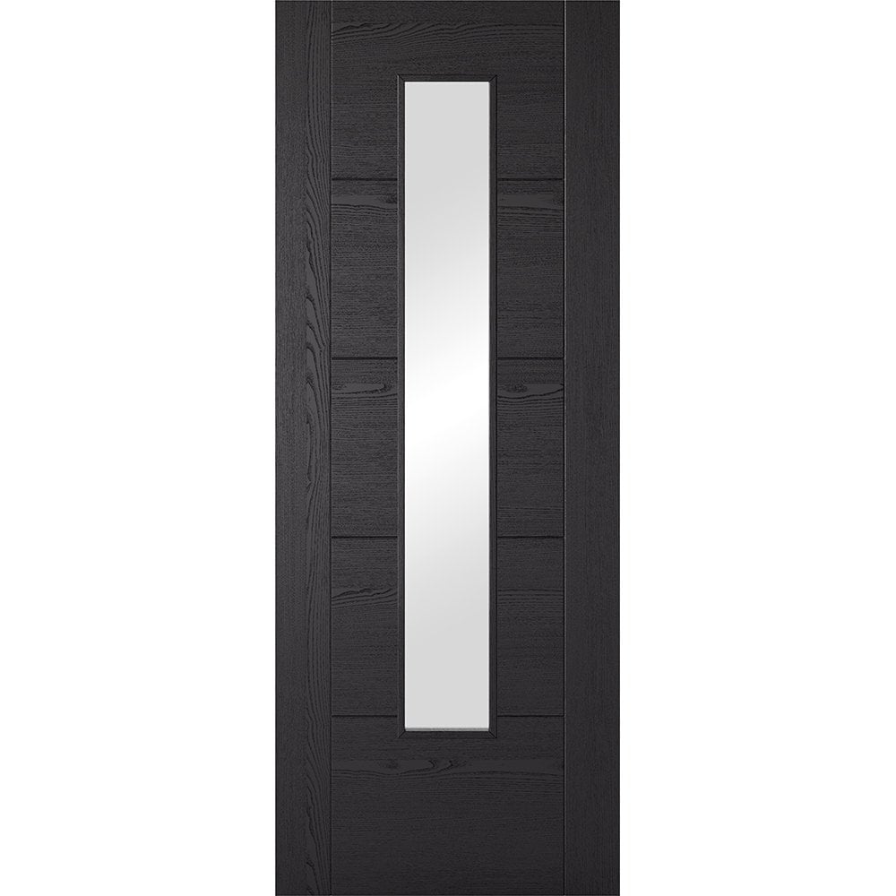 Black Ash Laminated Vancouver Glazed 1L Door