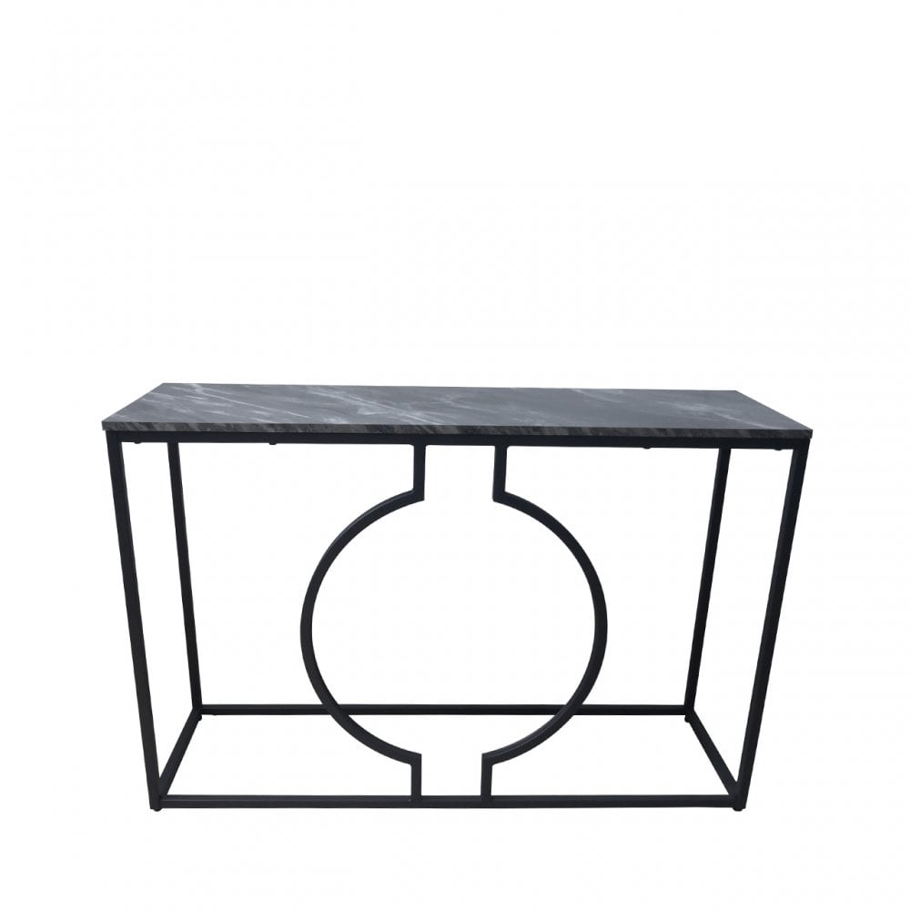 Alora Black Metal Console Table - KD 36
