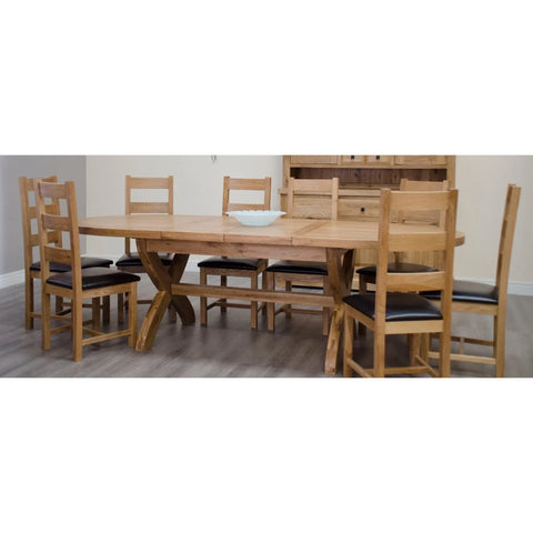 Deluxe x Leg Twin Leaf Ext Table 2000+(2x400) x 1000