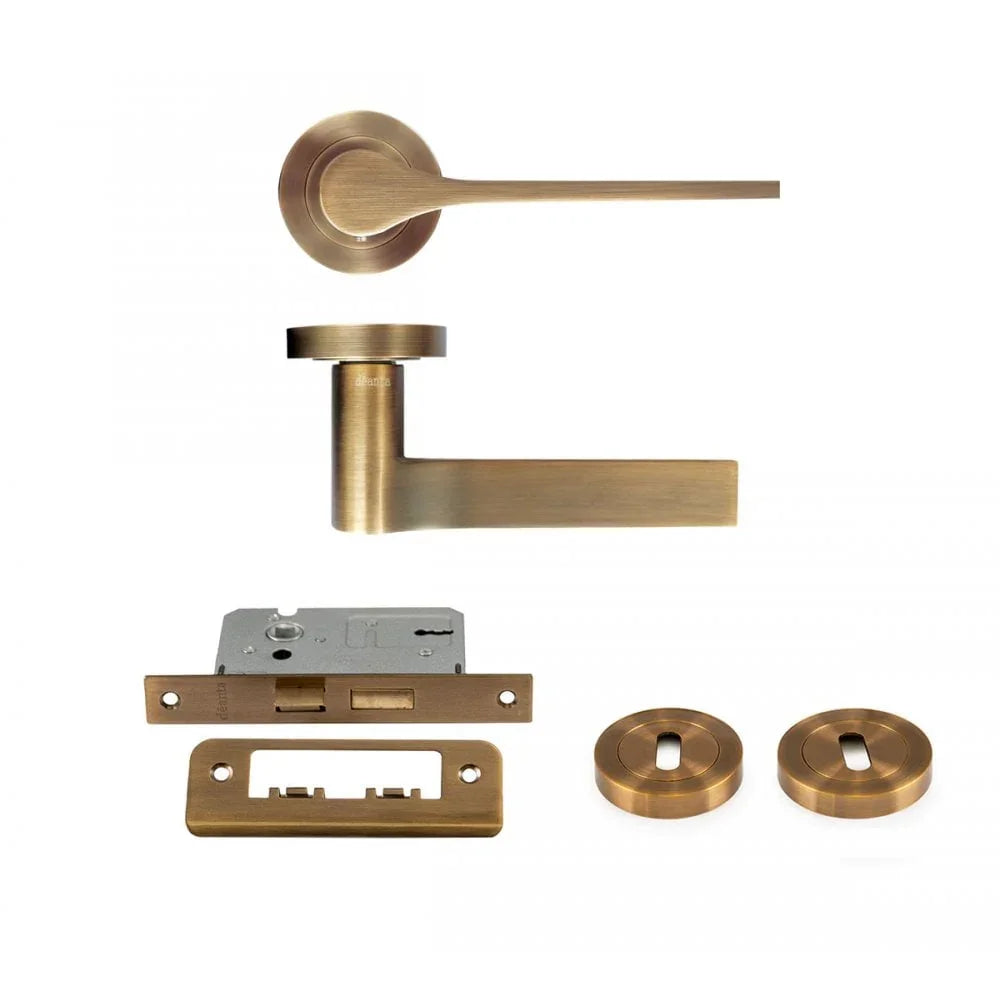 Altair Bright Coffee Colour Bathroom Set (3" Mortice Lock) Lhh056