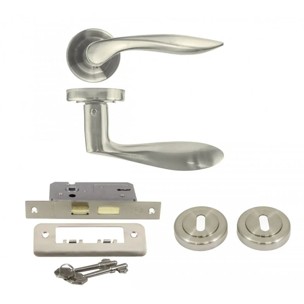 Aran Satin Nickle Bathroom Set Lhh022