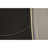 Wave Contrast Piping Dining Chair Noir&Bone
