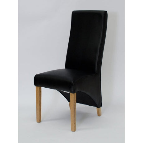 Wave Dining Chair Matt Bonded Noir