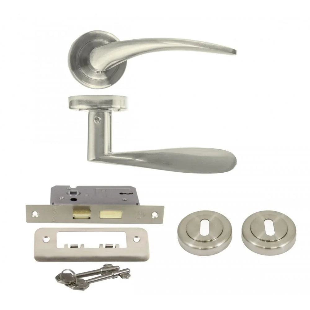 Lagan Satin Nickel Bathroom Set Lhh042