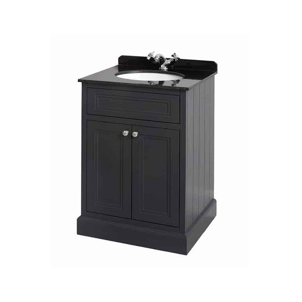 Charlotte 600mm Vanity Unit Anthracite With Black Marble Worktop