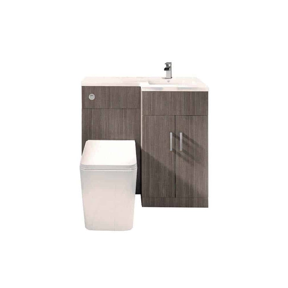 Combination L 1000mm Vanity Unit, Basin & Wc Unit Bodgea Grey